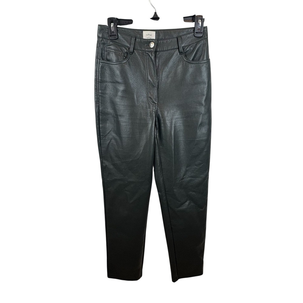Wilfred‎ Aritiza Green Trouser Pants Faux Leather  Size 4